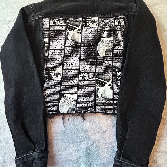 GUESS Women's Charcoal Denim Jacket - Picture 5 of 8